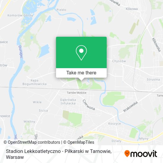 Stadion Lekkoatletyczno - Piłkarski w Tarnowie map