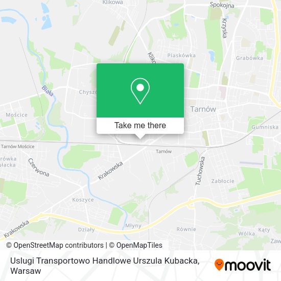 Карта Uslugi Transportowo Handlowe Urszula Kubacka