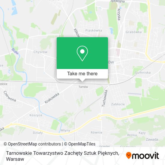 Tarnowskie Towarzystwo Zachęty Sztuk Pięknych map