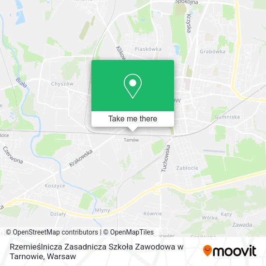 Rzemieślnicza Zasadnicza Szkoła Zawodowa w Tarnowie map