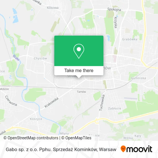 Карта Gabo sp. z o.o. Pphu. Sprzedaż Kominków