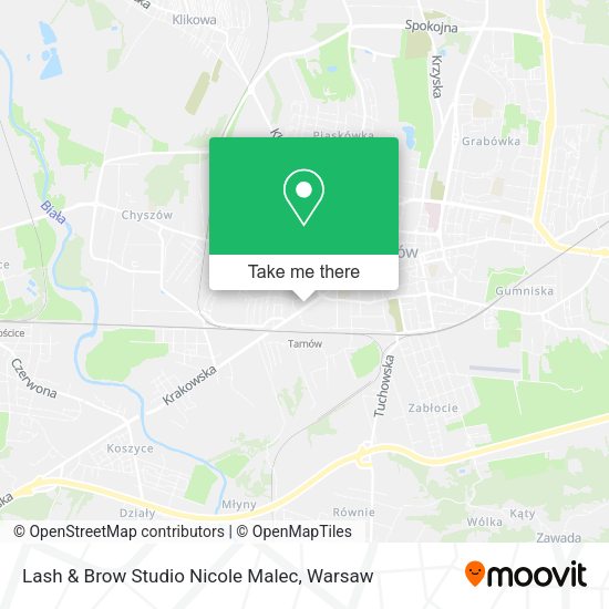 Lash & Brow Studio Nicole Malec map