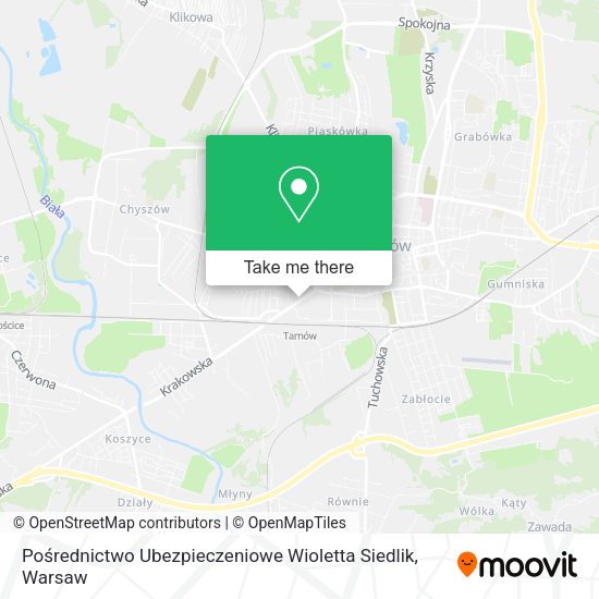 Pośrednictwo Ubezpieczeniowe Wioletta Siedlik map