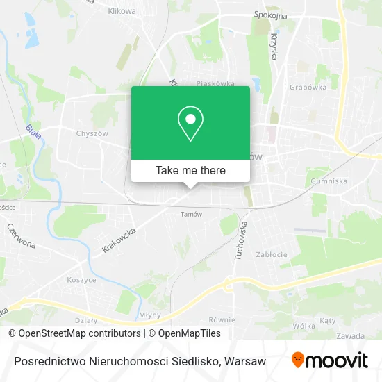 Posrednictwo Nieruchomosci Siedlisko map