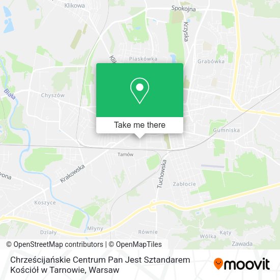 Chrześcijańskie Centrum Pan Jest Sztandarem Kościół w Tarnowie map