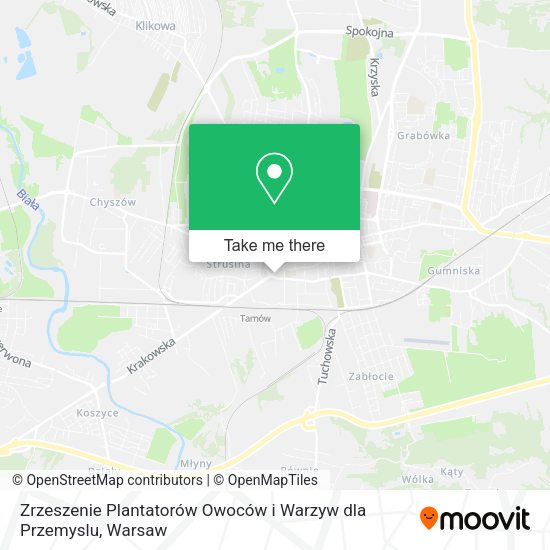 Zrzeszenie Plantatorów Owoców i Warzyw dla Przemyslu map