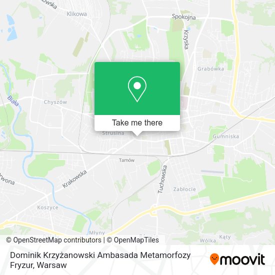 Dominik Krzyżanowski Ambasada Metamorfozy Fryzur map