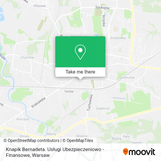 Knapik Bernadeta. Usługi Ubezpieczeniowo - Finansowe map