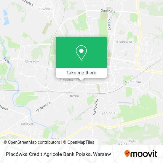 Карта Placówka Credit Agricole Bank Polska