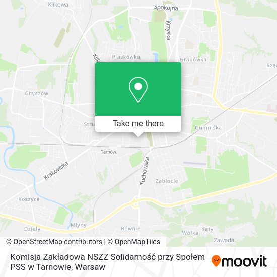 Komisja Zakładowa NSZZ Solidarność przy Społem PSS w Tarnowie map