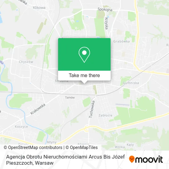 Agencja Obrotu Nieruchomościami Arcus Bis Józef Pieszczoch map