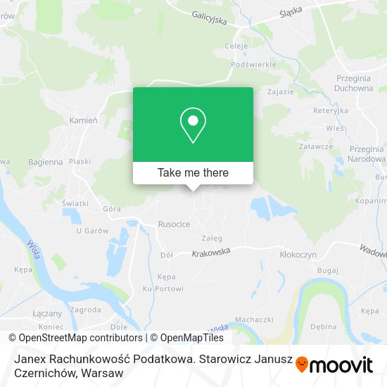 Janex Rachunkowość Podatkowa. Starowicz Janusz Czernichów map