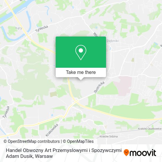 Handel Obwozny Art Przemyslowymi i Spozywczymi Adam Dusik map