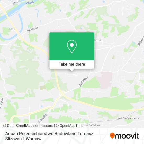 Anbau Przedsiębiorstwo Budowlane Tomasz Ślizowski map