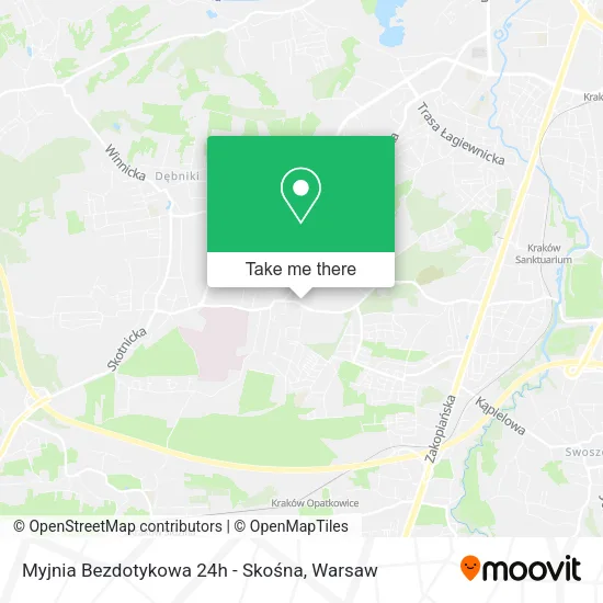 Карта Myjnia Bezdotykowa 24h - Skośna