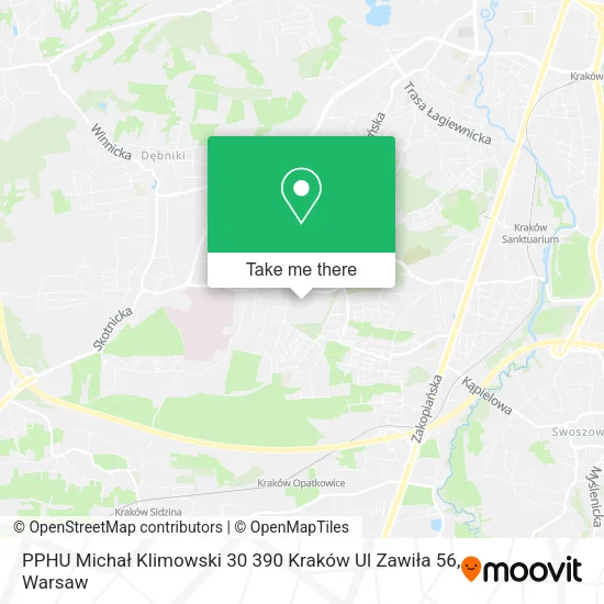 Карта PPHU Michał Klimowski 30 390 Kraków Ul Zawiła 56