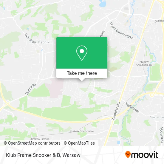 Карта Klub Frame Snooker & B