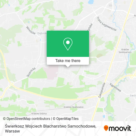 Карта Świerkosz Wojciech Blacharstwo Samochodowe