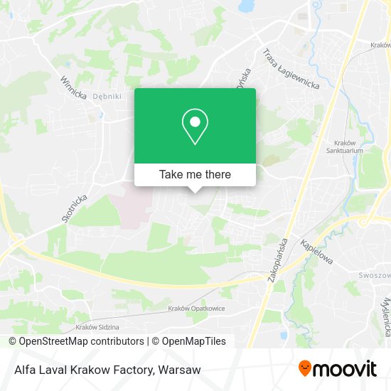 Alfa Laval Krakow Factory map