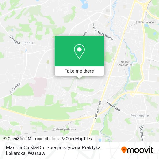 Mariola Cieśla-Dul Specjalistyczna Praktyka Lekarska map