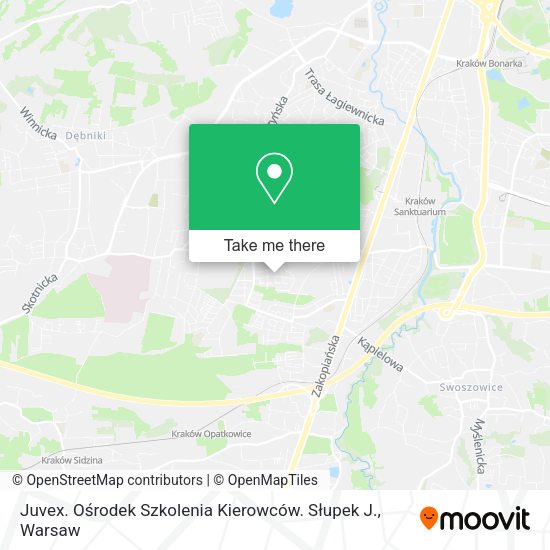 Juvex. Ośrodek Szkolenia Kierowców. Słupek J. map