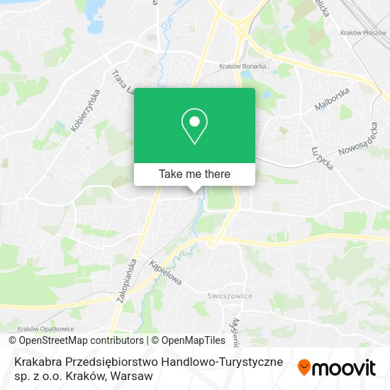 Krakabra Przedsiębiorstwo Handlowo-Turystyczne sp. z o.o. Kraków map