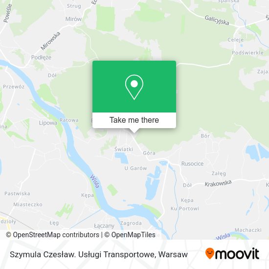 Szymula Czesław. Usługi Transportowe map