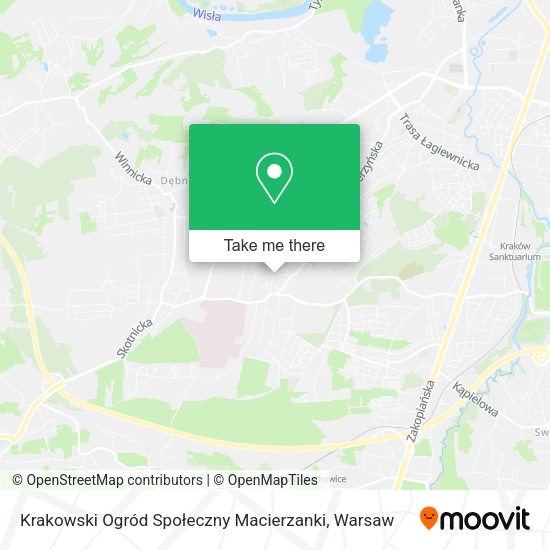 Krakowski Ogród Społeczny Macierzanki map