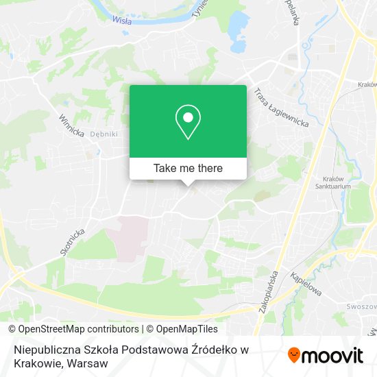 Niepubliczna Szkoła Podstawowa Źródełko w Krakowie map