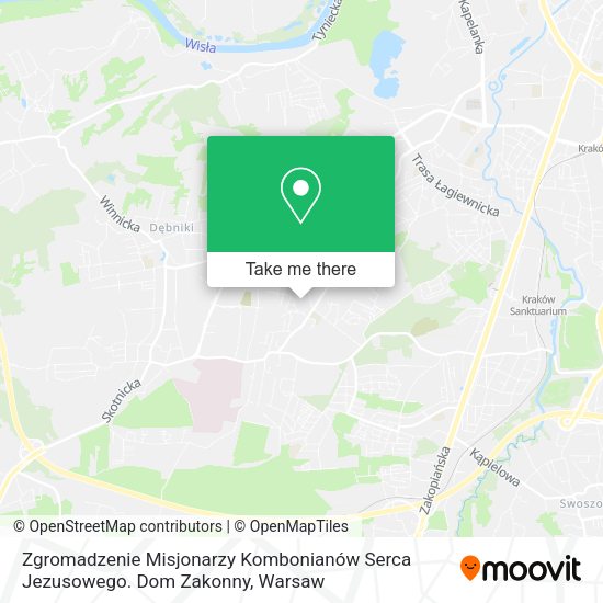 Карта Zgromadzenie Misjonarzy Kombonianów Serca Jezusowego. Dom Zakonny