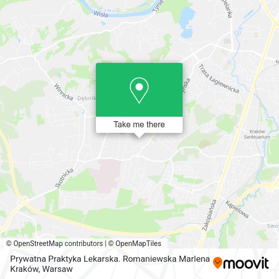 Prywatna Praktyka Lekarska. Romaniewska Marlena Kraków map