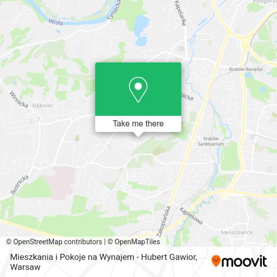 Mieszkania i Pokoje na Wynajem - Hubert Gawior map