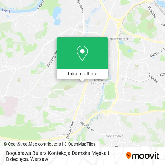 Карта Bogusława Bularz Konfekcja Damska Męska i Dziecięca