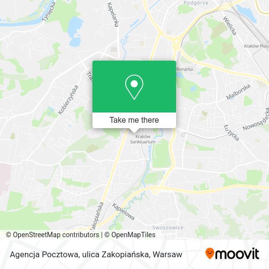 Agencja Pocztowa, ulica Zakopiańska map