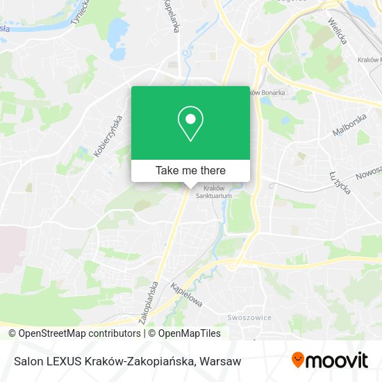 Salon LEXUS Kraków-Zakopiańska map