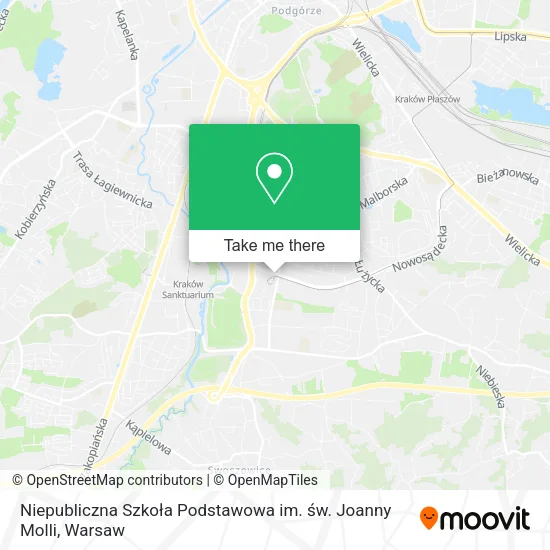 Карта Niepubliczna Szkoła Podstawowa im. św. Joanny Molli