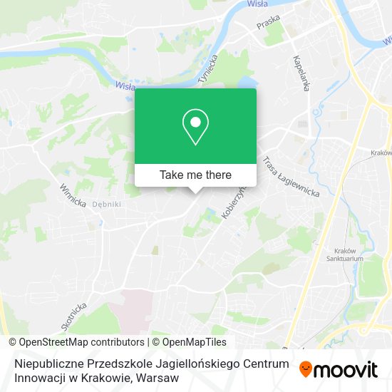 Niepubliczne Przedszkole Jagiellońskiego Centrum Innowacji w Krakowie map