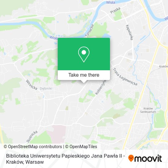 Biblioteka Uniwersytetu Papieskiego Jana Pawła II - Kraków map