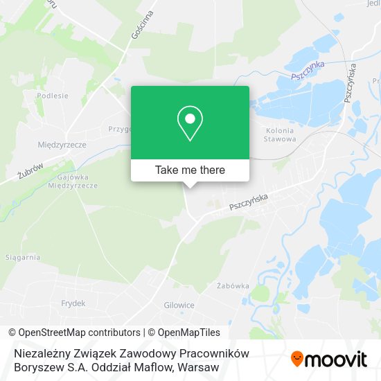 Niezależny Związek Zawodowy Pracowników Boryszew S.A. Oddział Maflow map