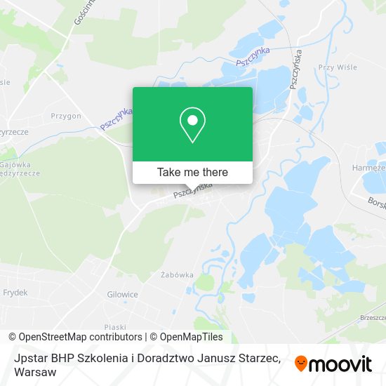 Jpstar BHP Szkolenia i Doradztwo Janusz Starzec map