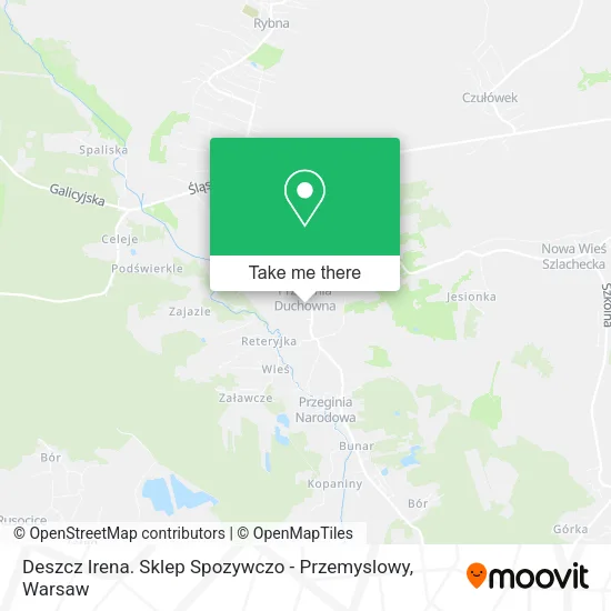 Карта Deszcz Irena. Sklep Spozywczo - Przemyslowy