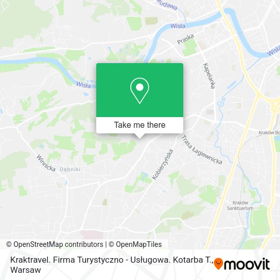 Kraktravel. Firma Turystyczno - Usługowa. Kotarba T. map