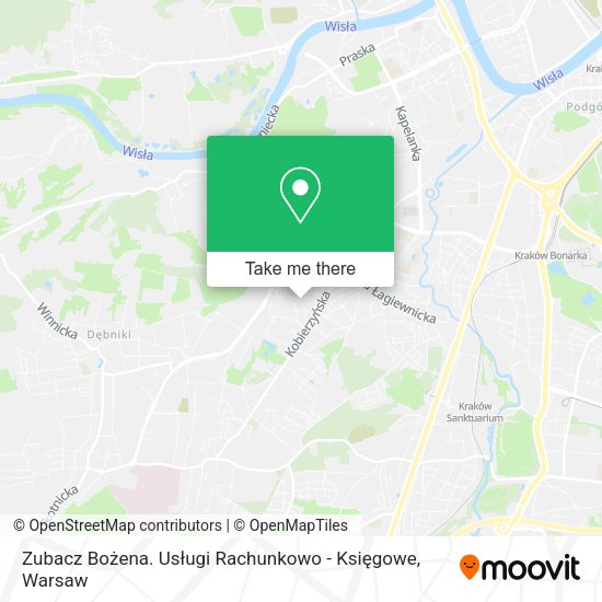 Zubacz Bożena. Usługi Rachunkowo - Księgowe map