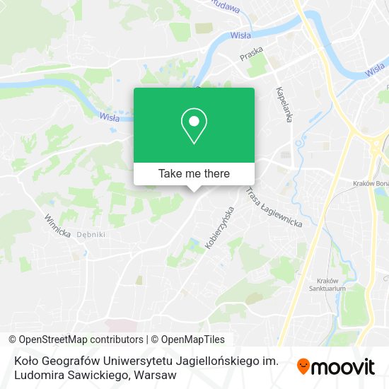 Koło Geografów Uniwersytetu Jagiellońskiego im. Ludomira Sawickiego map