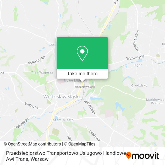 Карта Przedsiebiorstwo Transportowo Uslugowo Handlowe Awi Trans