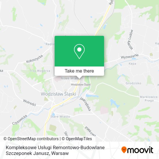 Kompleksowe Usługi Remontowo-Budowlane Szczeponek Janusz map