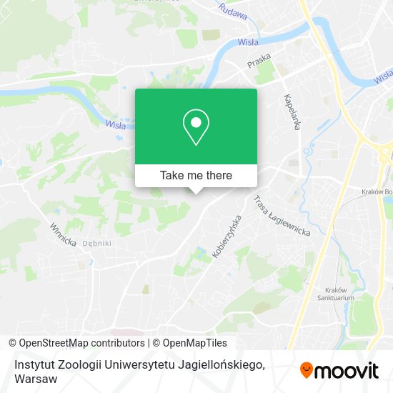 Instytut Zoologii Uniwersytetu Jagiellońskiego map