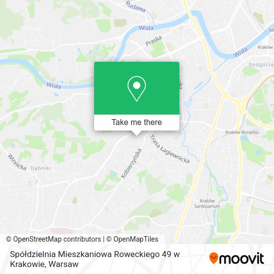 Spółdzielnia Mieszkaniowa Roweckiego 49 w Krakowie map