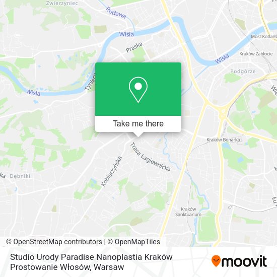 Studio Urody Paradise Nanoplastia Kraków Prostowanie Włosów map