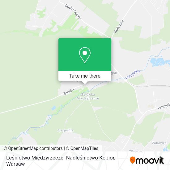 Leśnictwo Międzyrzecze. Nadleśnictwo Kobiór map